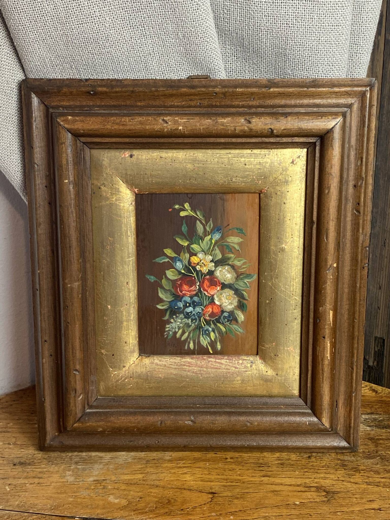 Wood painting, Italy wooden framing