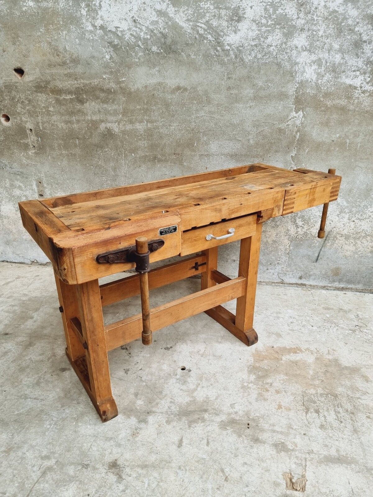 Workbench side table bathroom furniture beech