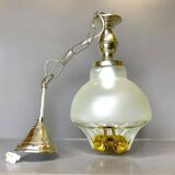 Lampe suspendue en verre de style italien Mazzega