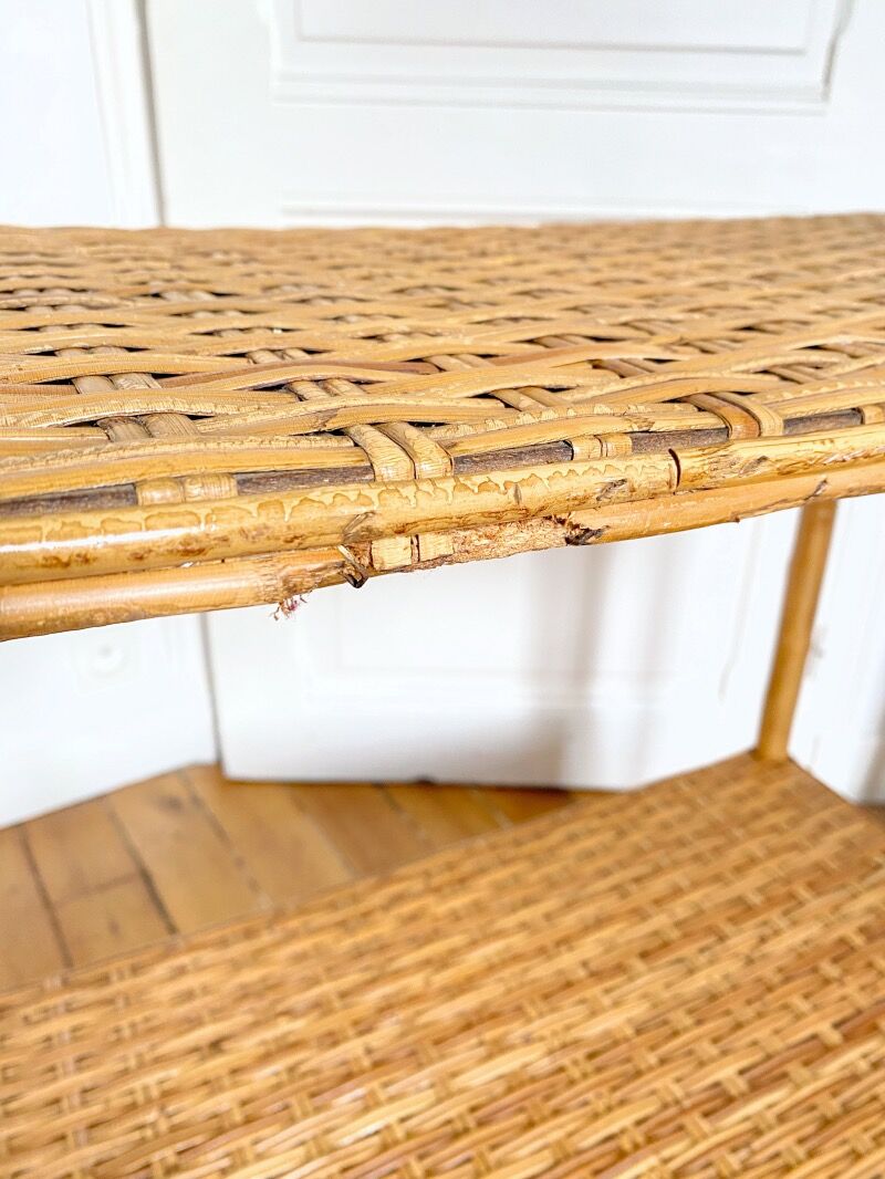 Rattan console