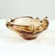 Art glass amber bowl by jan beranek for skrdlovice, czechoslovakia circa 1960