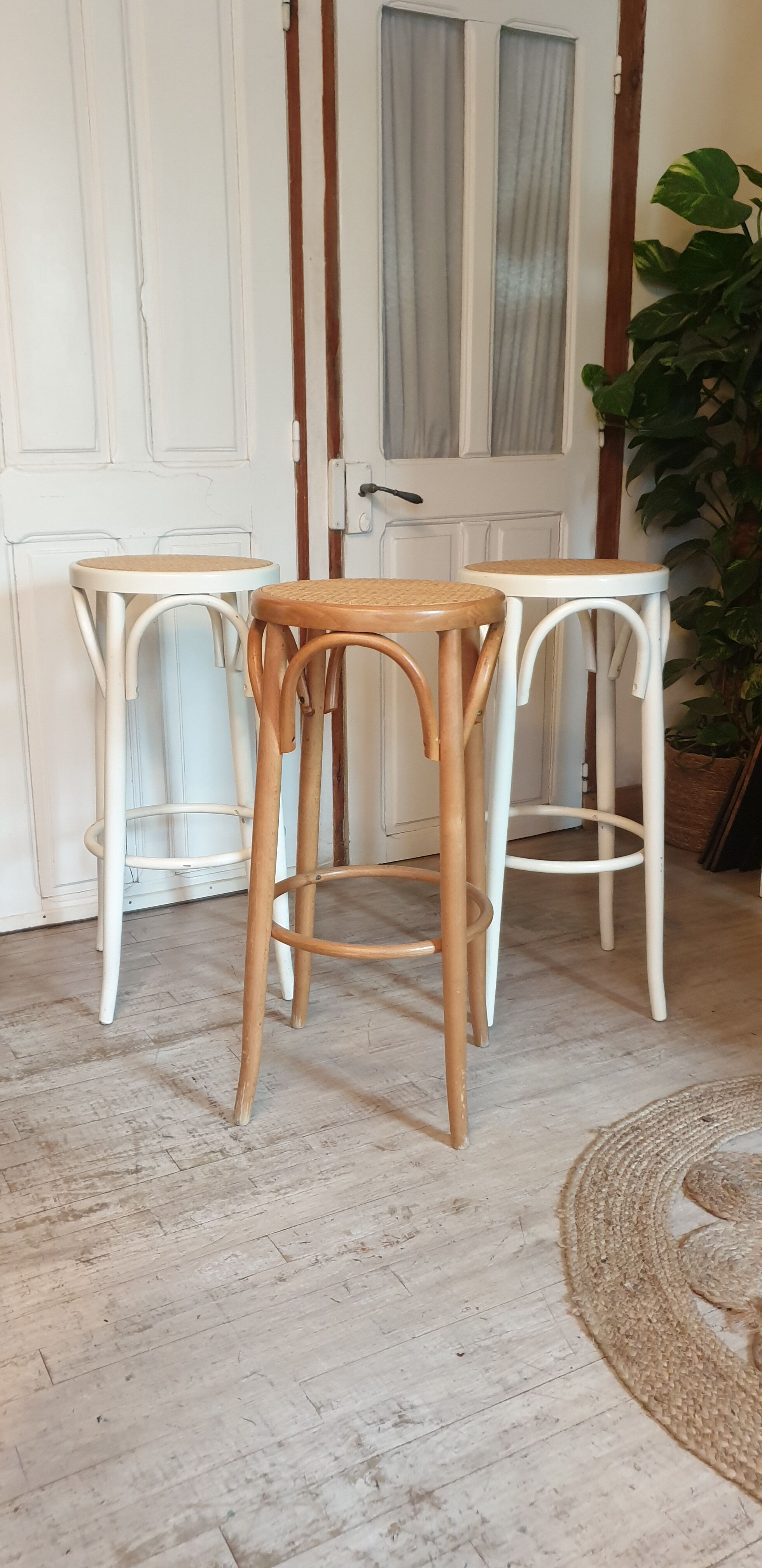 Trio of canned bar stools