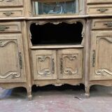Louis XV style two-part sideboard in solid oak, 20th century