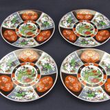 Set of 4 vintage Taous porcelain dessert plates, Morocco
