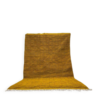 Traditional yellow Moroccan wool rug size 150 x 250 cm