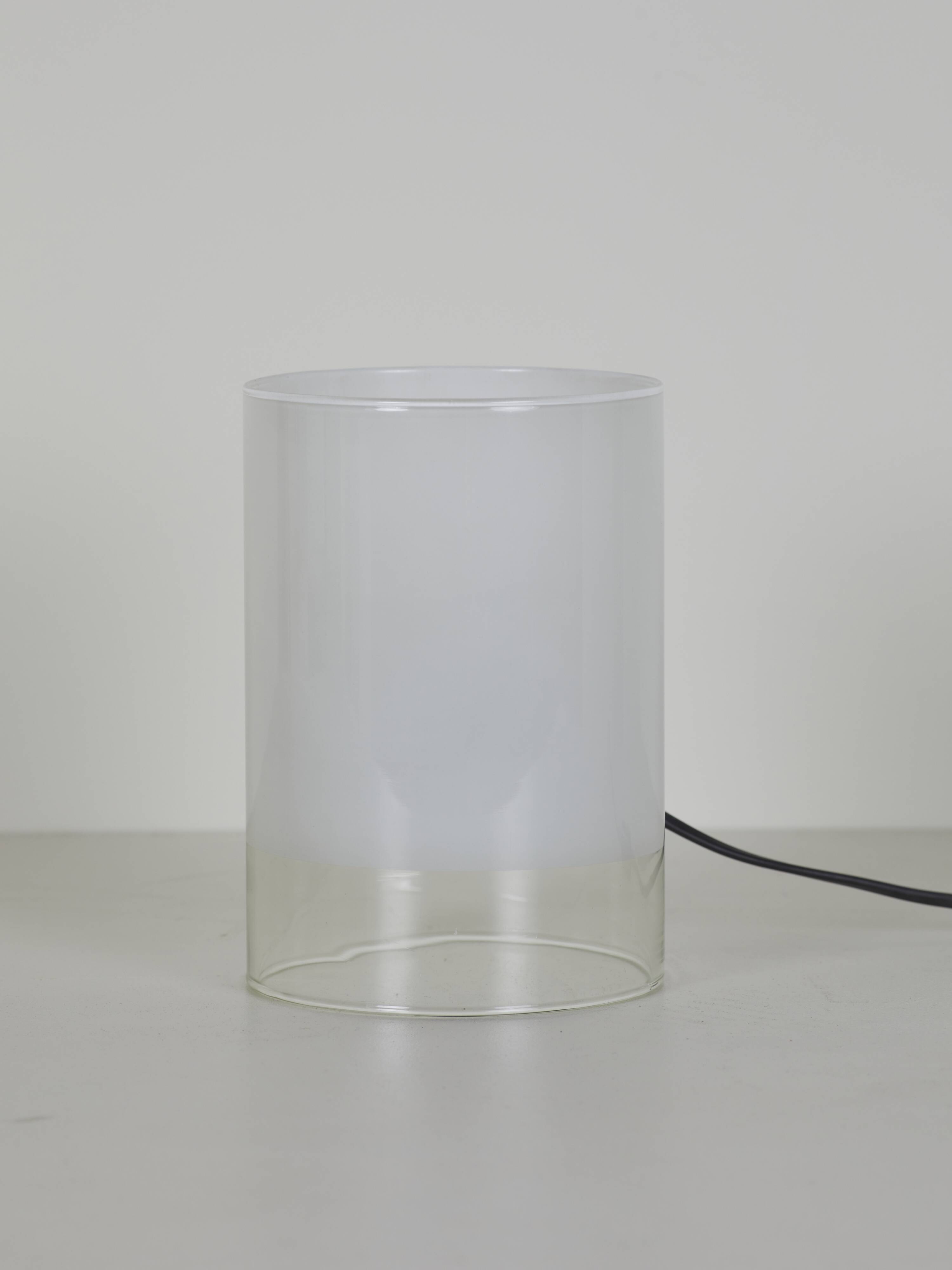 Vintage frosted glass lamp Dlg Guido Rosati Circa 1980