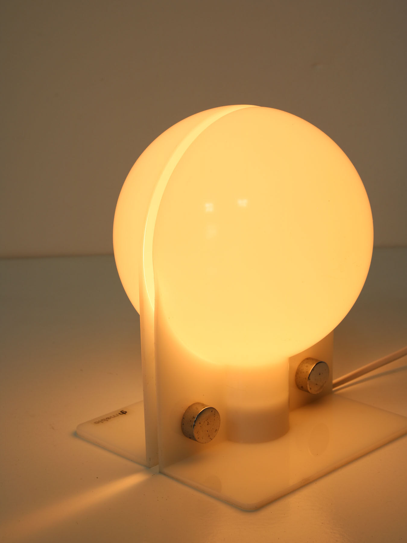Lampe de table Sirio italienne de Guzzini par Brazzoli & Lampa