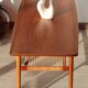 Vintage Scandinavian coffee table in teak and rattan – Danish design from the 1960s.