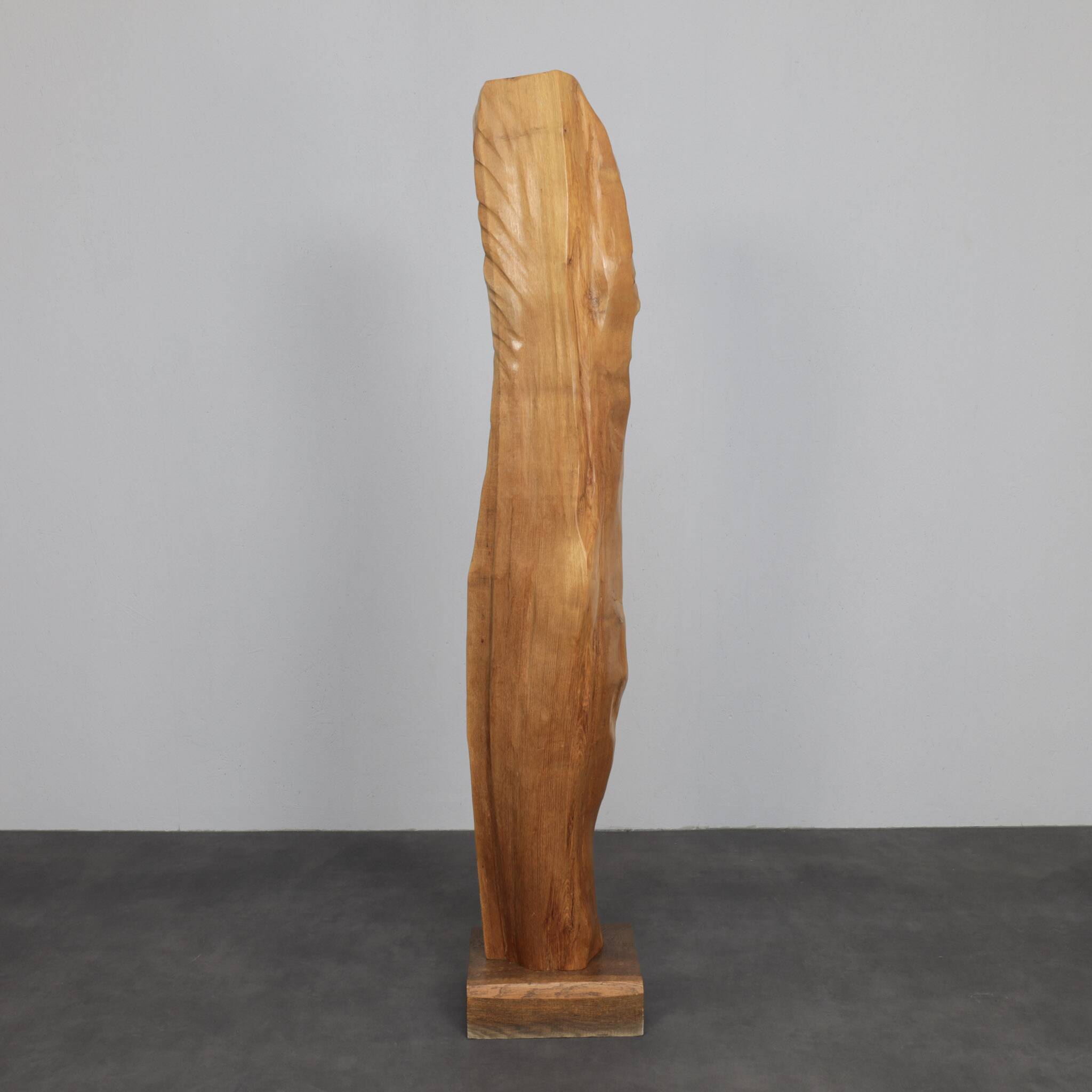 Monumental hand-carved oak sculpture, Belgium, 1970s