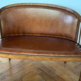Restored art deco bench and matching armchair