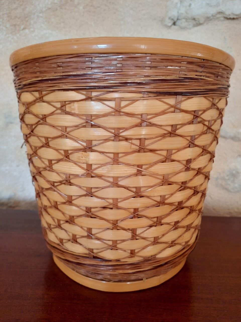 Cache-pot osier tressé