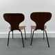 Chaises Mid-Century en Contreplaqué Danois, 1950s, Set de 2