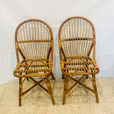 Bamboo chairs & rattan circa 60s/70s