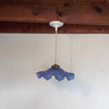 Vintage draped opaline glass pendant.