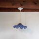 Vintage draped opaline glass pendant.