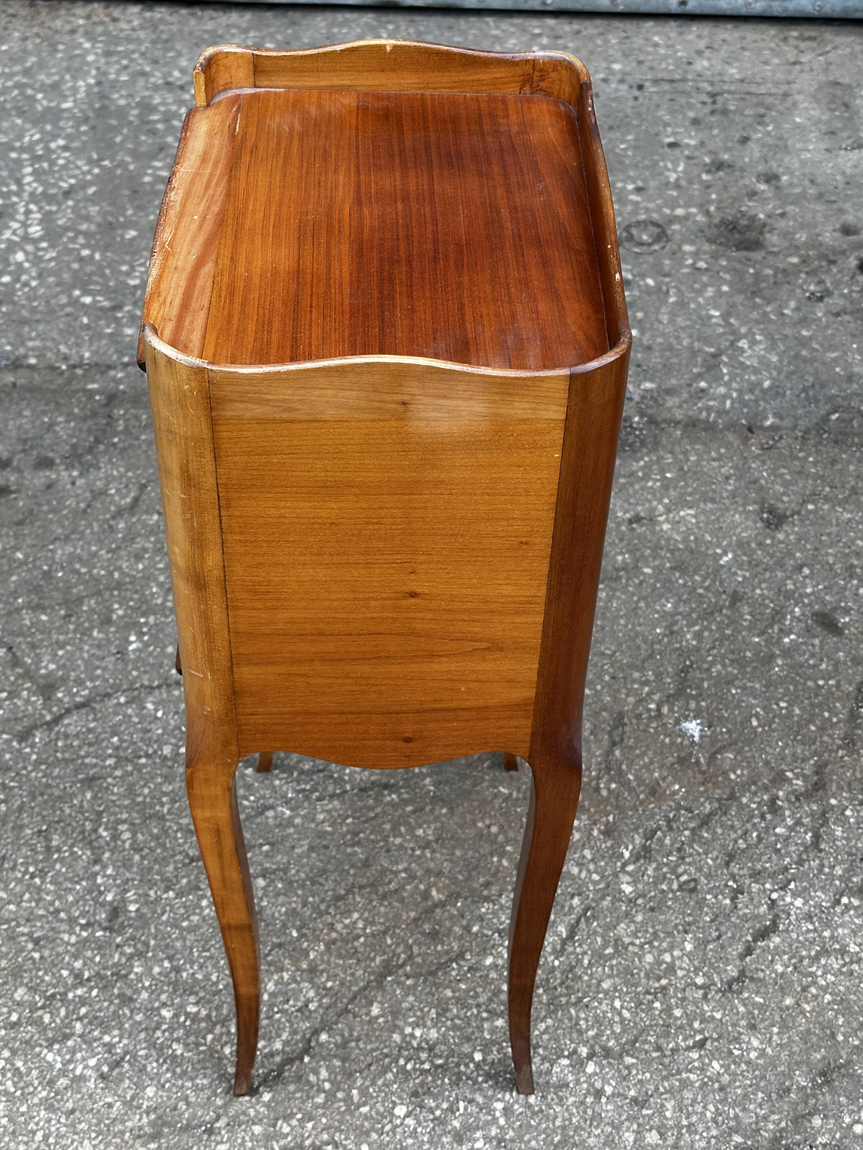 Pair of Louis XV style cherrywood bedside tables