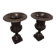 Pair of Medici cast iron vases from a bourgeois house - H73cm