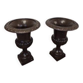 Paire de vases Médicis en fonte de Maison bourgeoise- H73cm