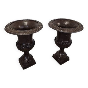 Paire de vases Médicis en fonte de Maison bourgeoise- H73cm