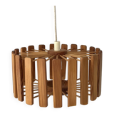 Vintage pine pendant light, Sweden 1970.