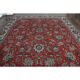 1970s Vintage Persian Handmade Wool Red Oversized Area Rug 298x383