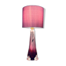 1950s Belgium Val St Lambert Purple Glass Table Lamp
