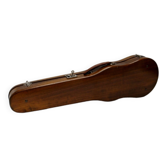Old wooden violin case with key musical instrument box box