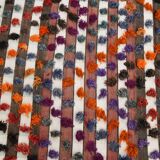 Polka dot wool vintage rug