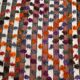 Polka dot wool vintage rug