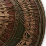 Asian straw and rattan hat