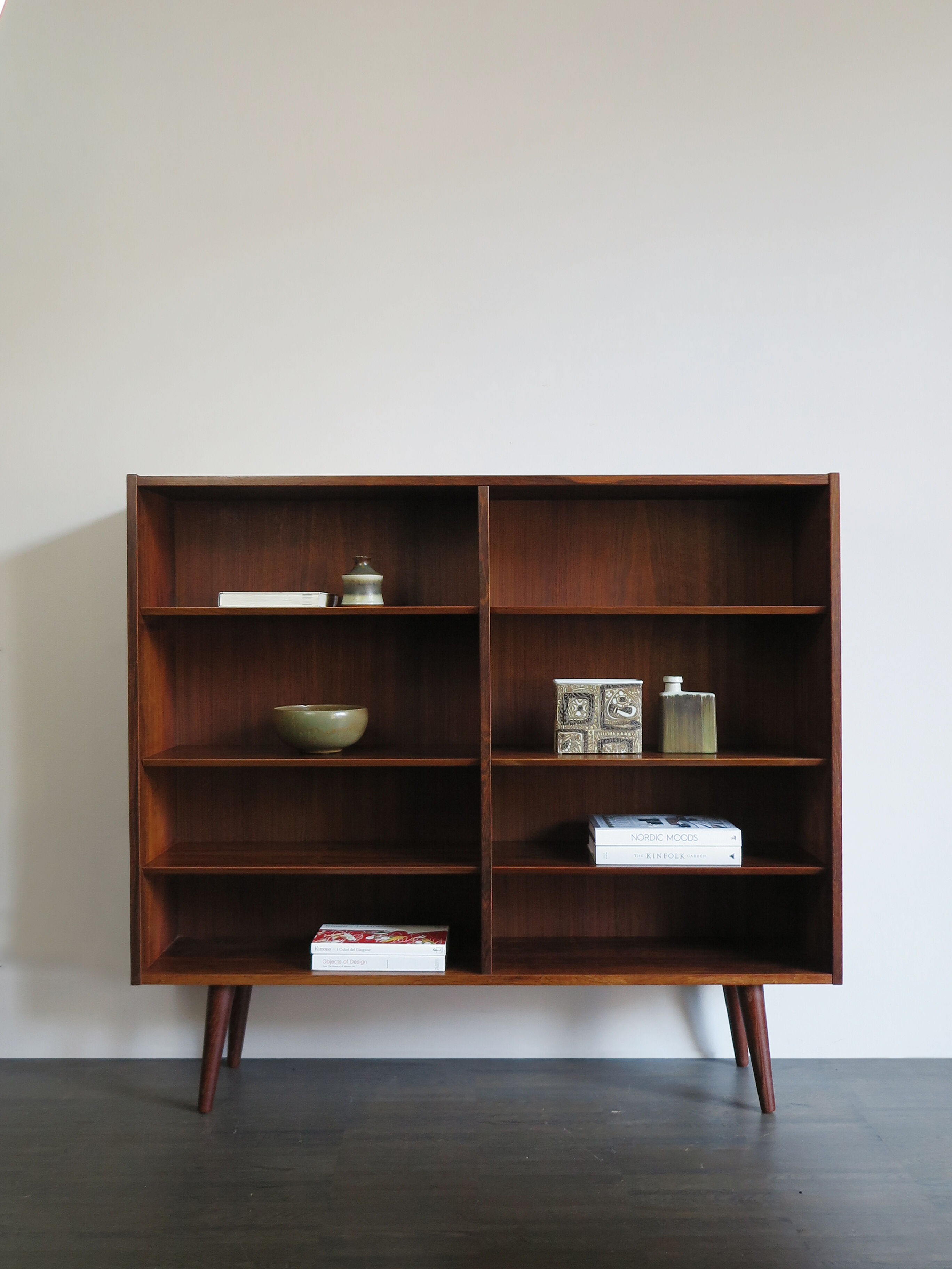 Poul Hundevad scandinavian rosewood bookcase, 1960s