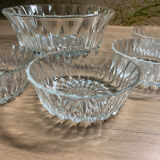 Fruit salad service - salad bowl and 5 glass ramekins