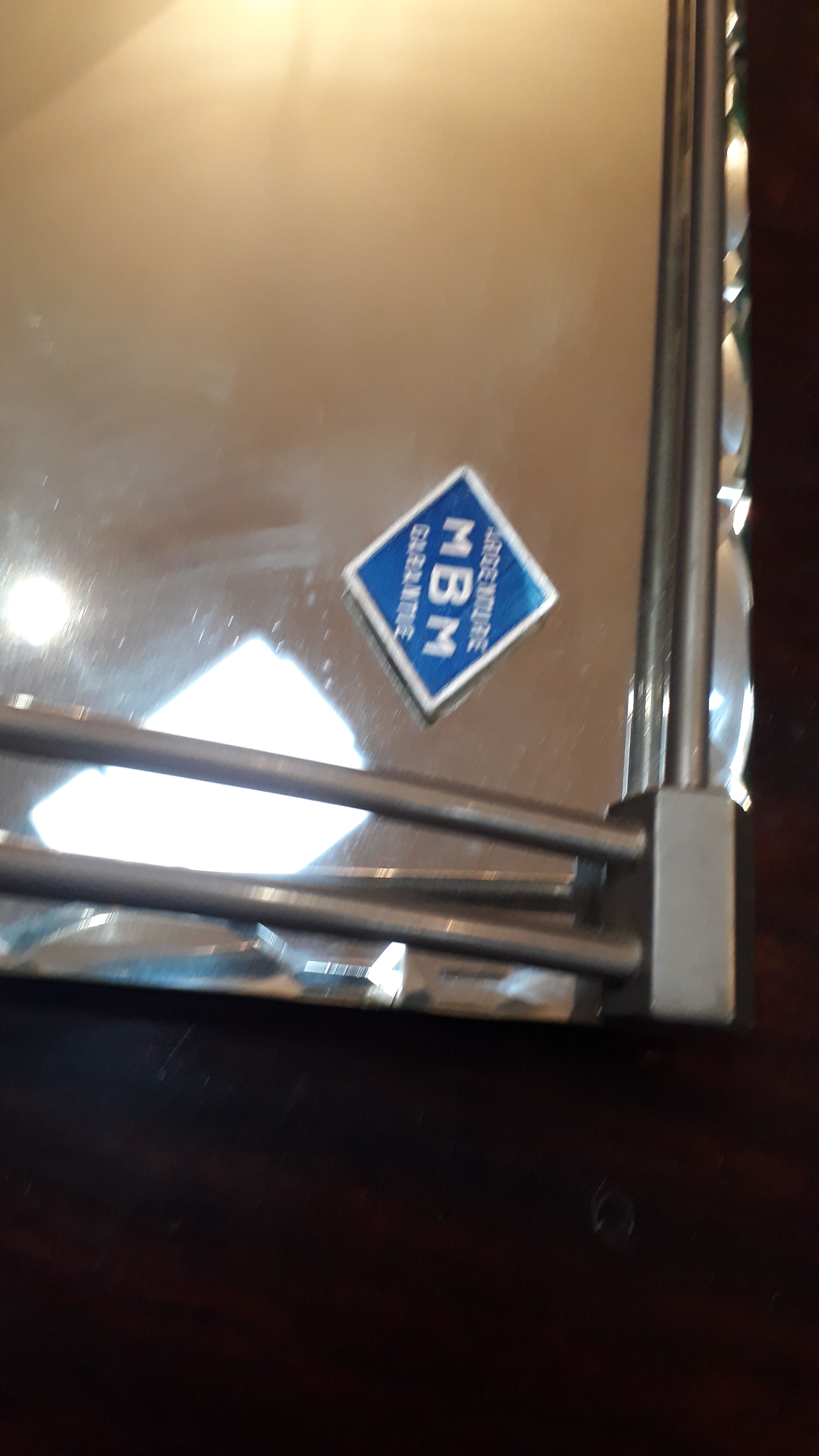Mirror tray art deco glass bevelled