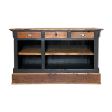 Solid wood box counter.