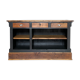 Solid wood box counter.