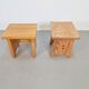 Tabourets en chêne brutaliste vintage, Danemark, 1960, ensemble de 2