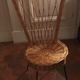 Rattan desk with 1 chair