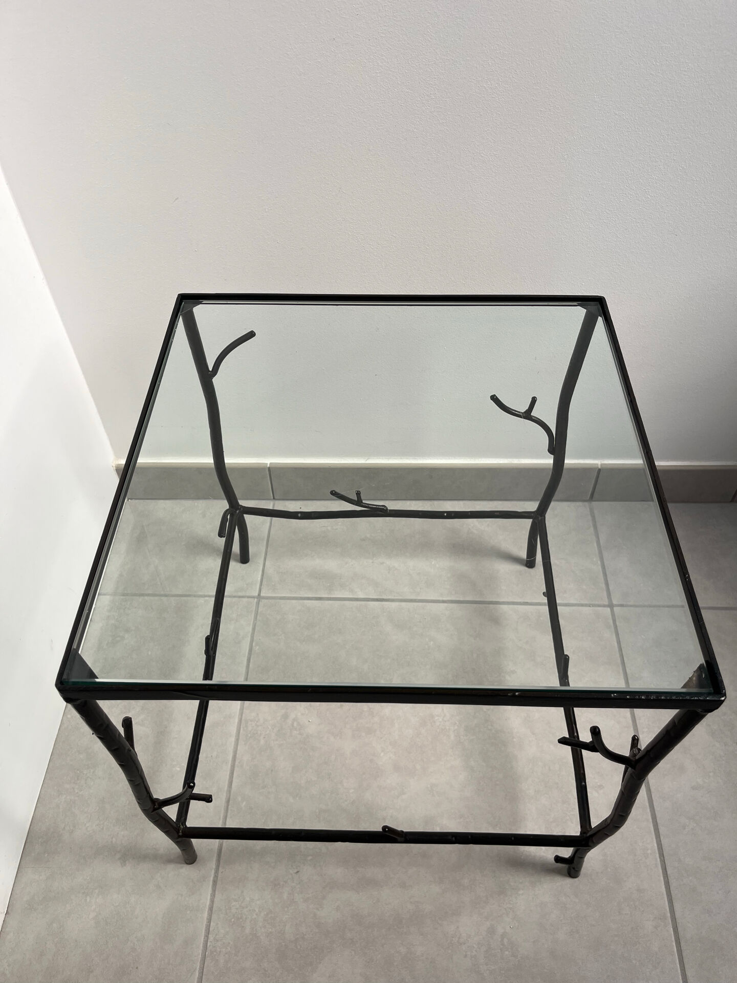 Wrought iron side table "branching"