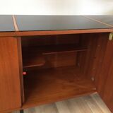 Modernist sideboard Louis Paolozzi in teak 240 cm