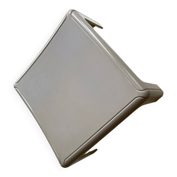 Model 4984 square table in moulded white polyurethane by Gae Aulenti for Kartell, 1970s