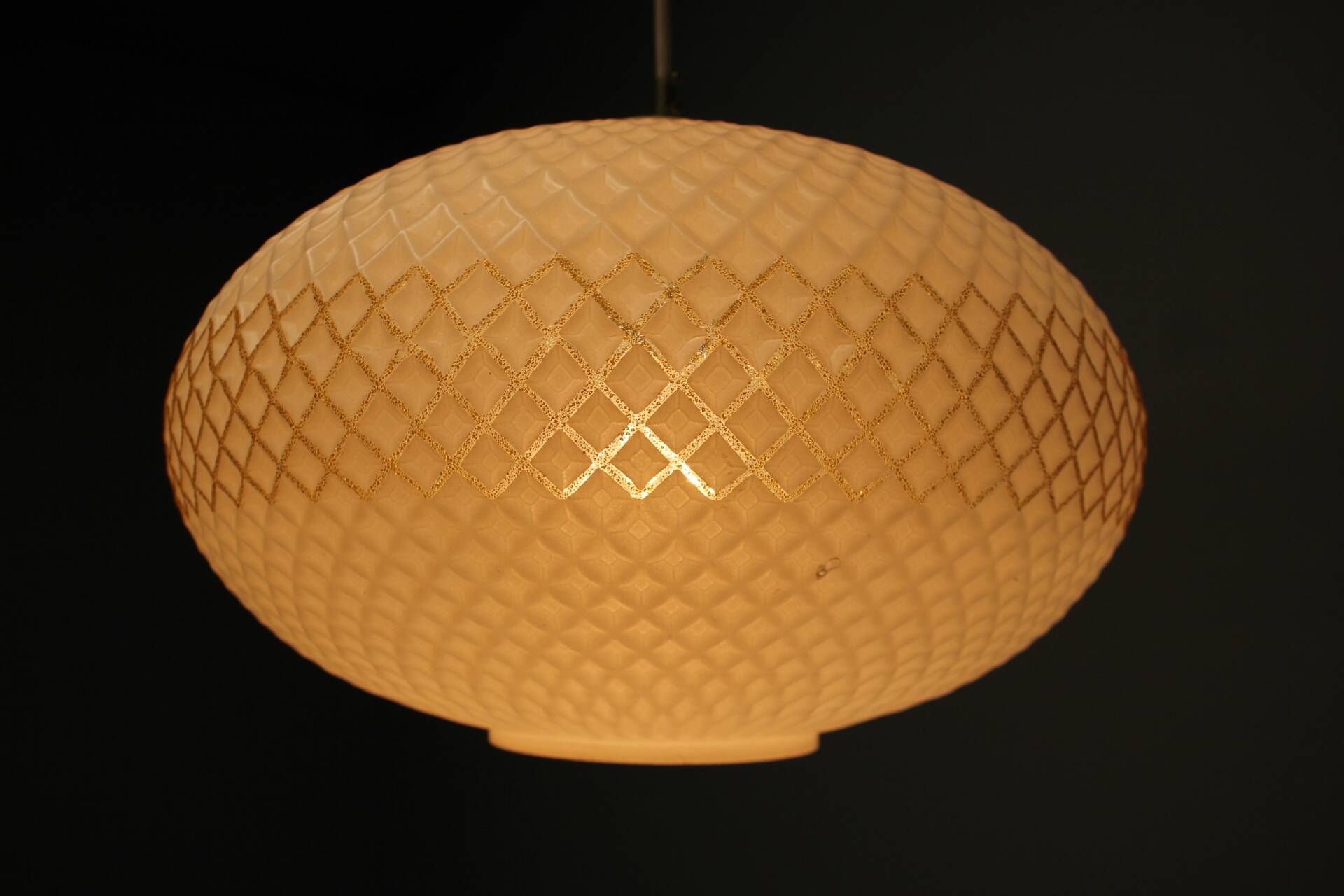 Glass pendant light, Czechoslovakia, 1970s