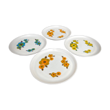 Lotus arcopal 4 assiettes vintage