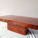 Elm burl coffee table, 70s