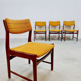 Vintage Danish dining chairs 'Orange elegance'