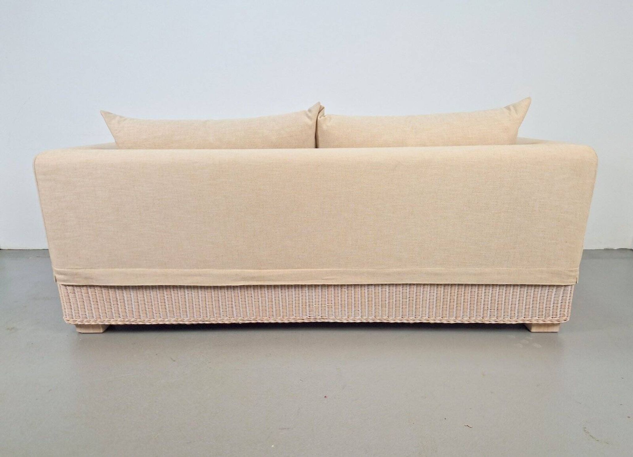 Modern Outdoor Wicker Linen Sofa by DFN SRL for Dolcefarniente Leda, Italy