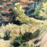 Oil on vintage panel signed