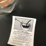 Bain-marie gravy boat glass blown vintage 1970