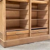 Double oak curtain filing cabinet