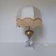 Lampe cristal taillé à la main et marbre blanc 57 cm