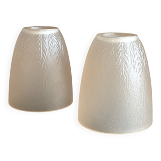 Set of 2 amber effect tulips with leaves (L-0210-4)